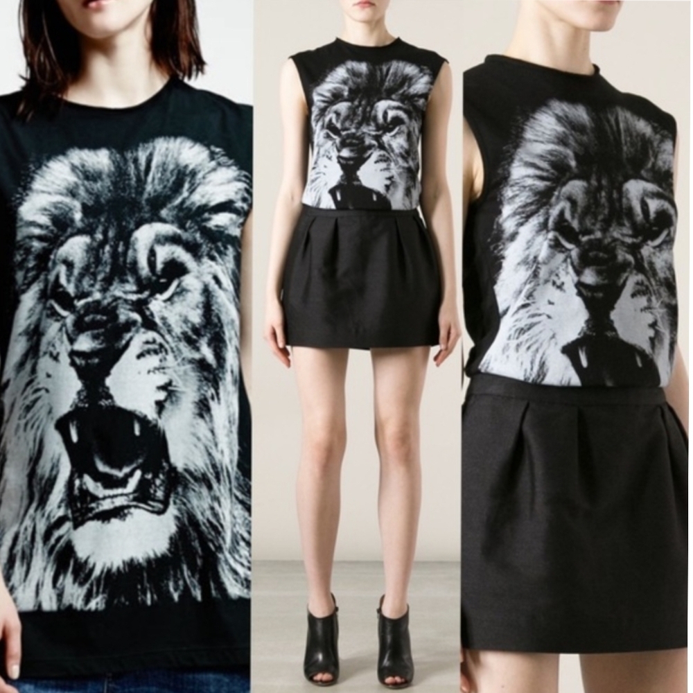 Stella McCartney Silk Jersey Lion Tank Top